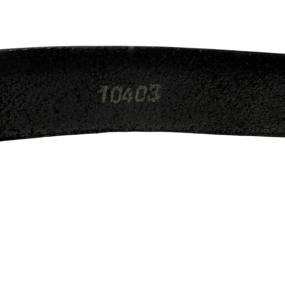 Brighton Onyx Mens Sz 38 Leather Belt with Silver Golf Studded Cartouch #10403 - Picture 4 of 6